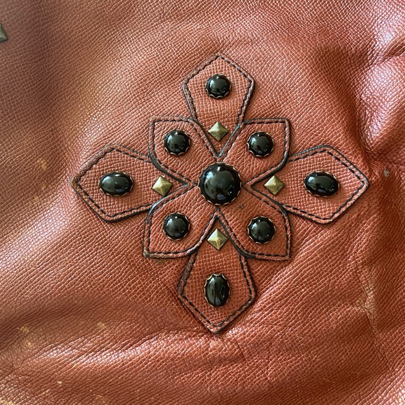 Eric Javits Brown Leather Shoulder Bag - Picture 8 of 9